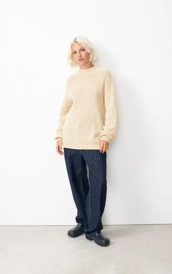 American Vintage Jumpers and Cardigans Women Jumper Falyday Melange Biscuit American Vintage Jumpers and Cardigans Women Jumper Falyday Melange Biscuit