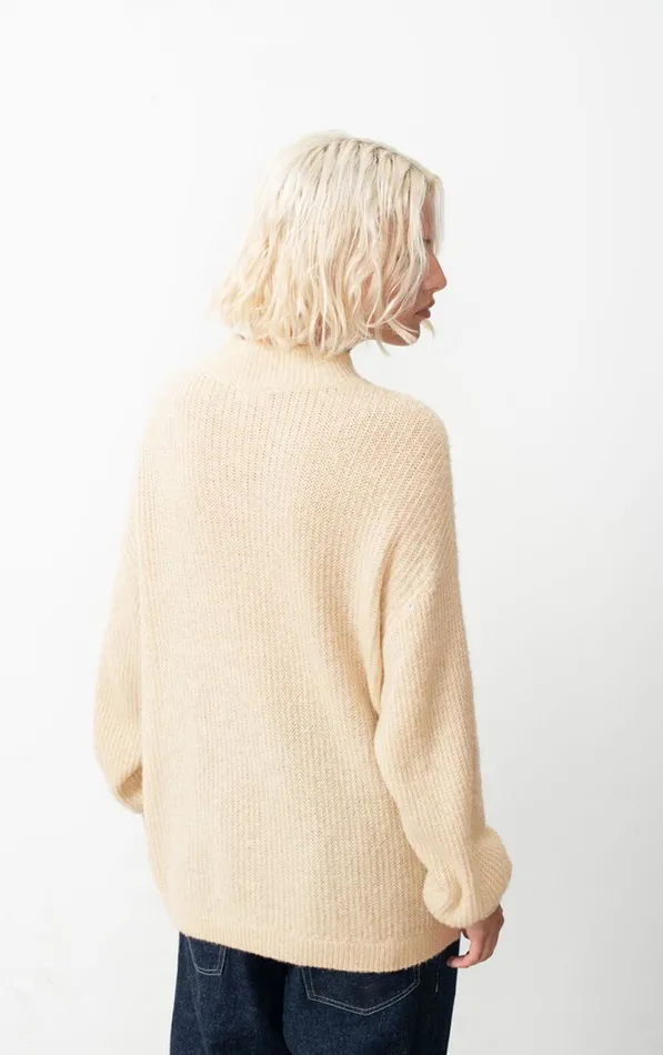 American Vintage Jumpers and Cardigans Women Jumper Falyday Melange Biscuit American Vintage Jumpers and Cardigans Women Jumper Falyday Melange Biscuit