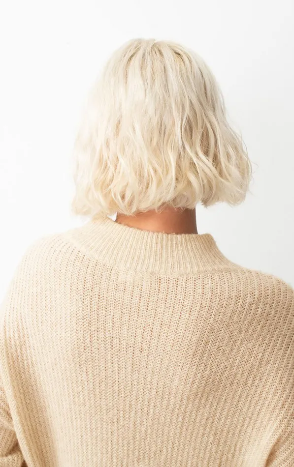 American Vintage Jumpers and Cardigans Women Jumper Falyday Melange Biscuit American Vintage Jumpers and Cardigans Women Jumper Falyday Melange Biscuit