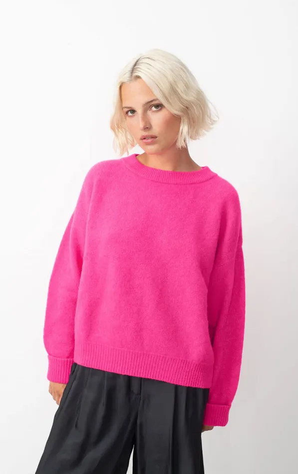 American Vintage Jumpers and Cardigans Women Jumper Vitow Neon Pink Melange
