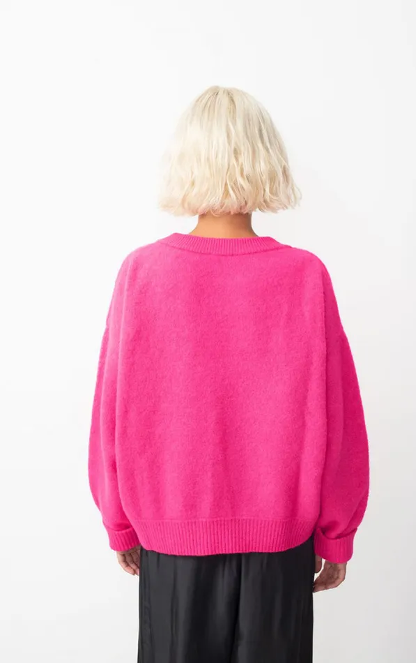 American Vintage Jumpers and Cardigans Women Jumper Vitow Neon Pink Melange American Vintage Jumpers and Cardigans Women Jumper Vitow Neon Pink Melange