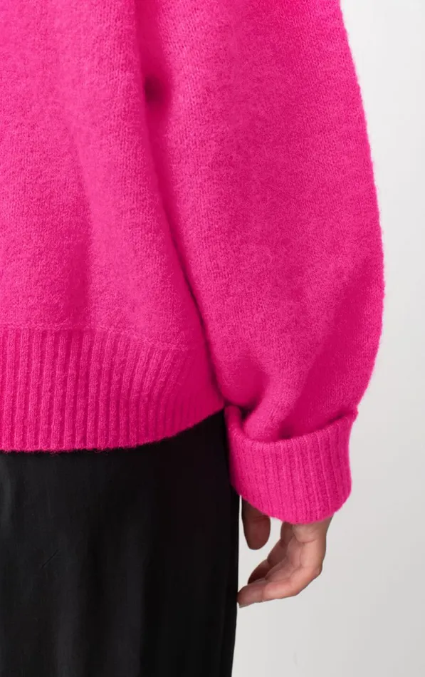 American Vintage Jumpers and Cardigans Women Jumper Vitow Neon Pink Melange American Vintage Jumpers and Cardigans Women Jumper Vitow Neon Pink Melange