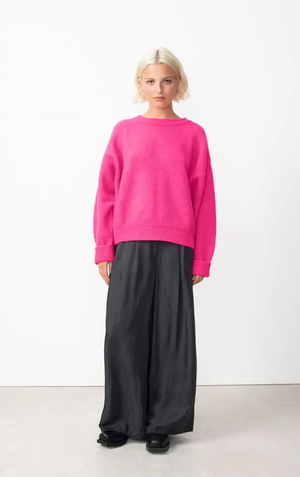 American Vintage Jumpers and Cardigans Women Jumper Vitow Neon Pink Melange American Vintage Jumpers and Cardigans Women Jumper Vitow Neon Pink Melange
