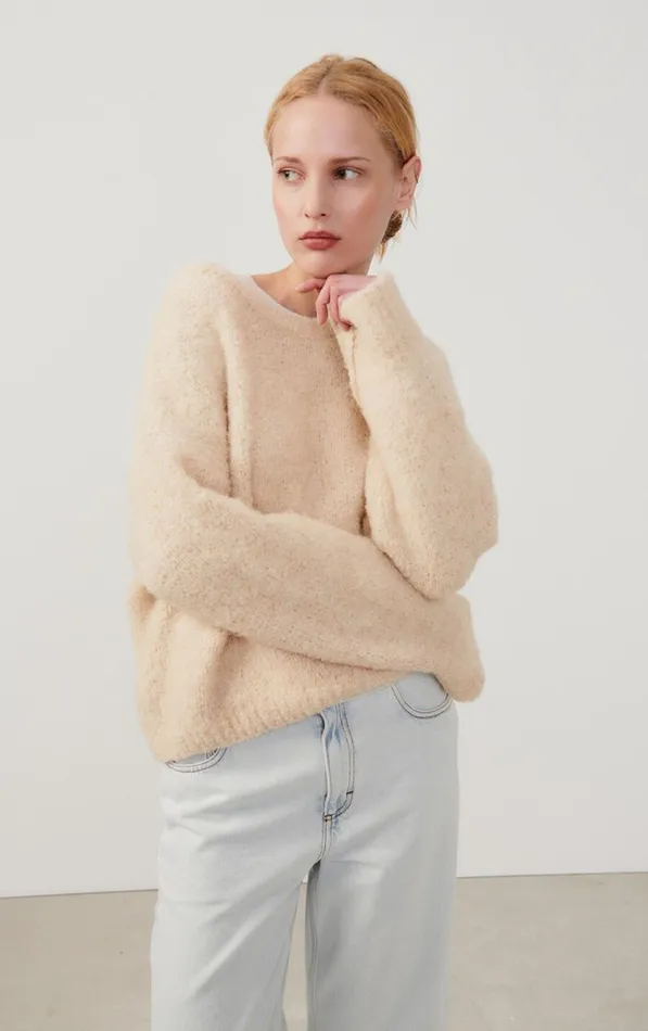 American Vintage Jumpers and Cardigans Women Jumper Zolly Light Beige Melange