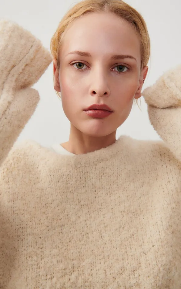 American Vintage Jumpers and Cardigans Women Jumper Zolly Light Beige Melange