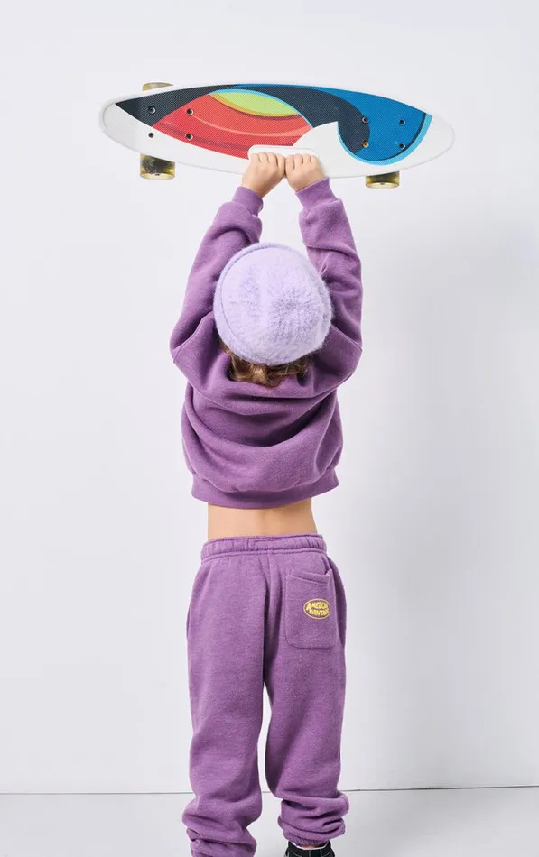 American Vintage Kids Beanie East Melange Parme