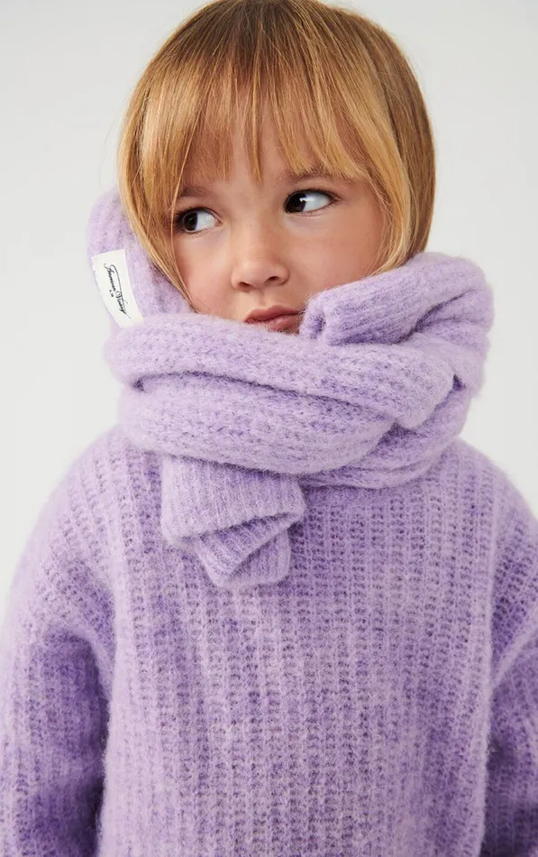 American Vintage Kids Scarf East Melange Parme