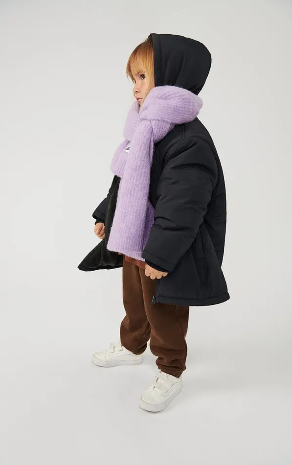 American Vintage Kids Scarf East Melange Parme