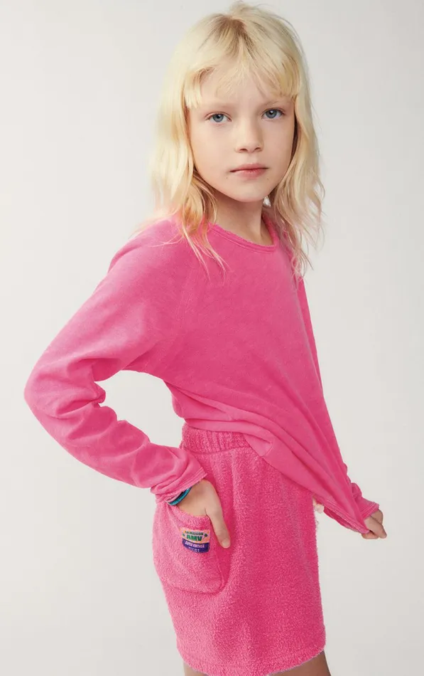American Vintage Long Sleeve TShirts Kids TShirt Sonoma Pink Acid Fluo
