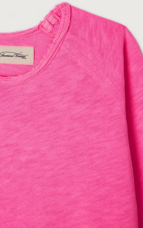 American Vintage Long Sleeve TShirts Kids TShirt Sonoma Pink Acid Fluo
