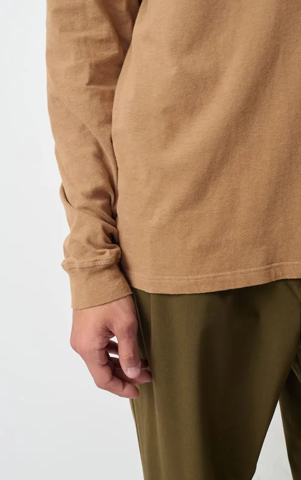 American Vintage Long Sleeve TShirts Men TShirt Gamipy Hazelnut