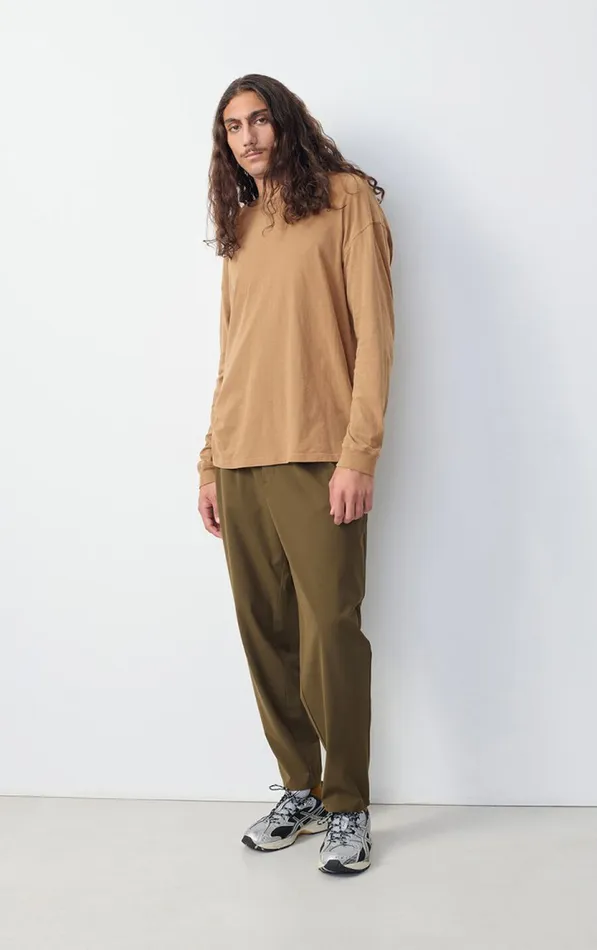 American Vintage Long Sleeve TShirts Men TShirt Gamipy Hazelnut
