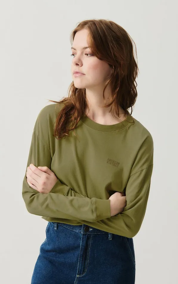 American Vintage Long Sleeve TShirts Women TShirt Pymaz Kiwi Vintage