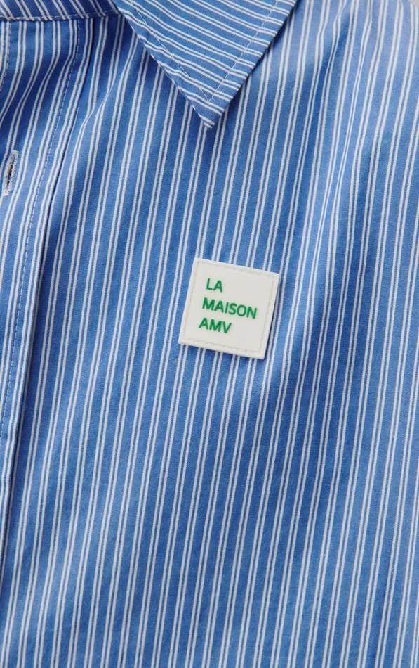 American Vintage Shirts Men Shirt Zatybay Aqua Stripes American Vintage Shirts Men Shirt Zatybay Aqua Stripes