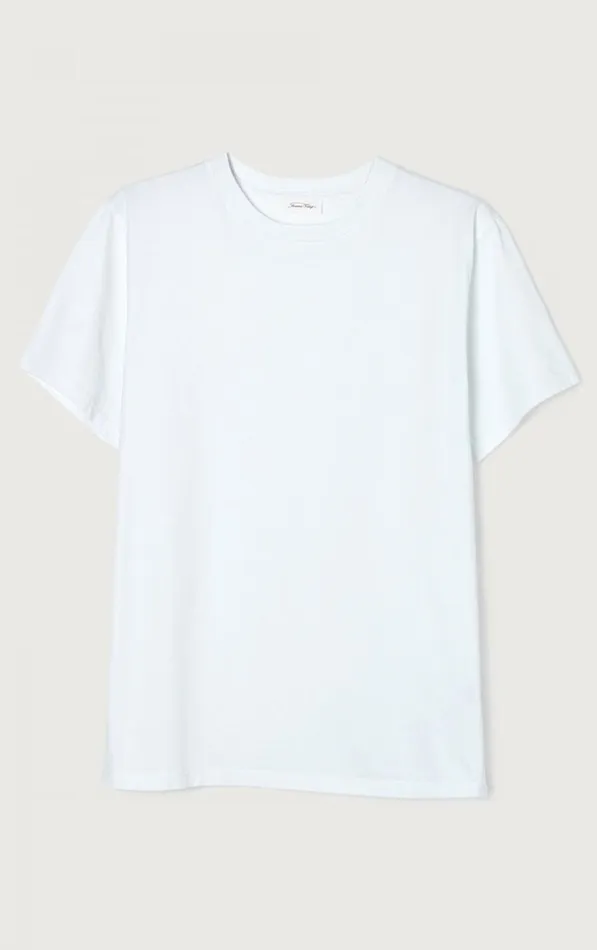 American Vintage Short Sleeve TShirts Men TShirt Fizvalley White American Vintage Short Sleeve TShirts Men TShirt Fizvalley White