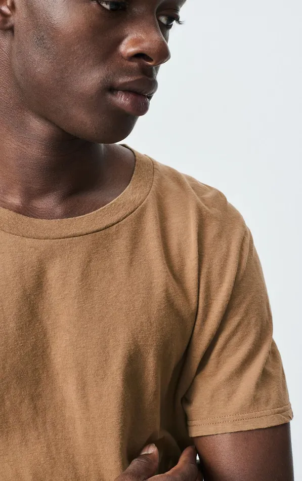 American Vintage Short Sleeve TShirts Men TShirt Gamipy Hazelnut