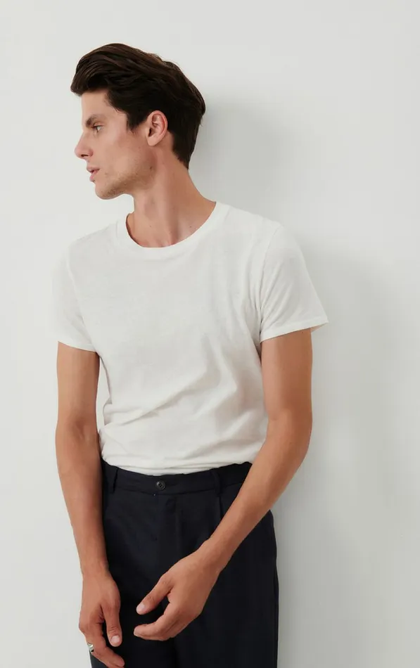 American Vintage Short Sleeve TShirts Men TShirt Gamipy White