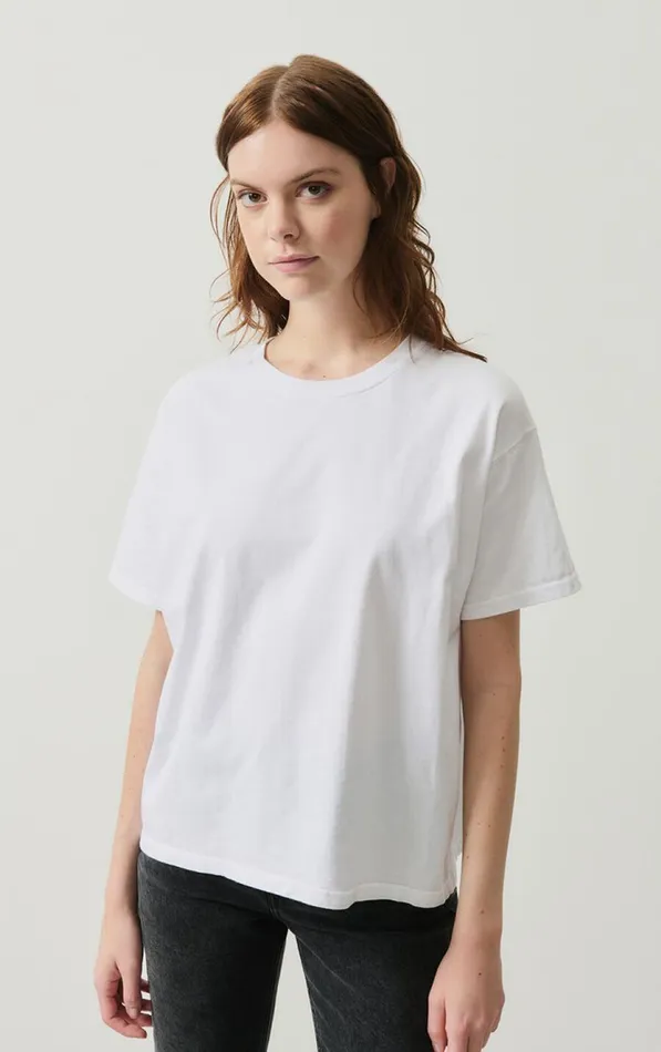 American Vintage Short Sleeve TShirts Women TShirt Fizvalley White