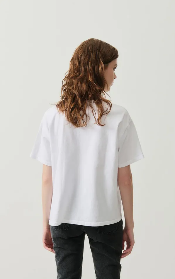American Vintage Short Sleeve TShirts Women TShirt Fizvalley White