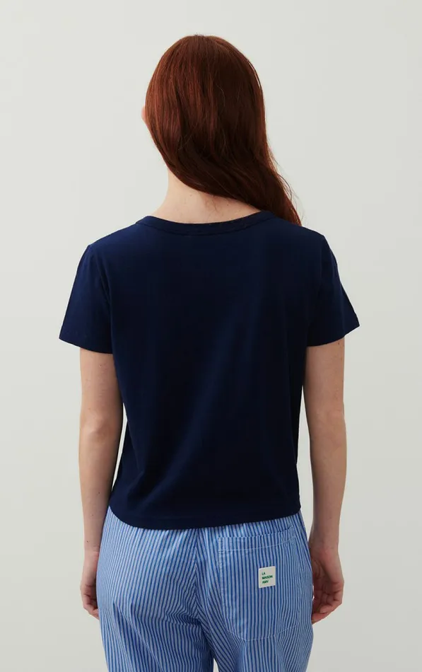 American Vintage Short Sleeve TShirts Women TShirt Gamipy Navy