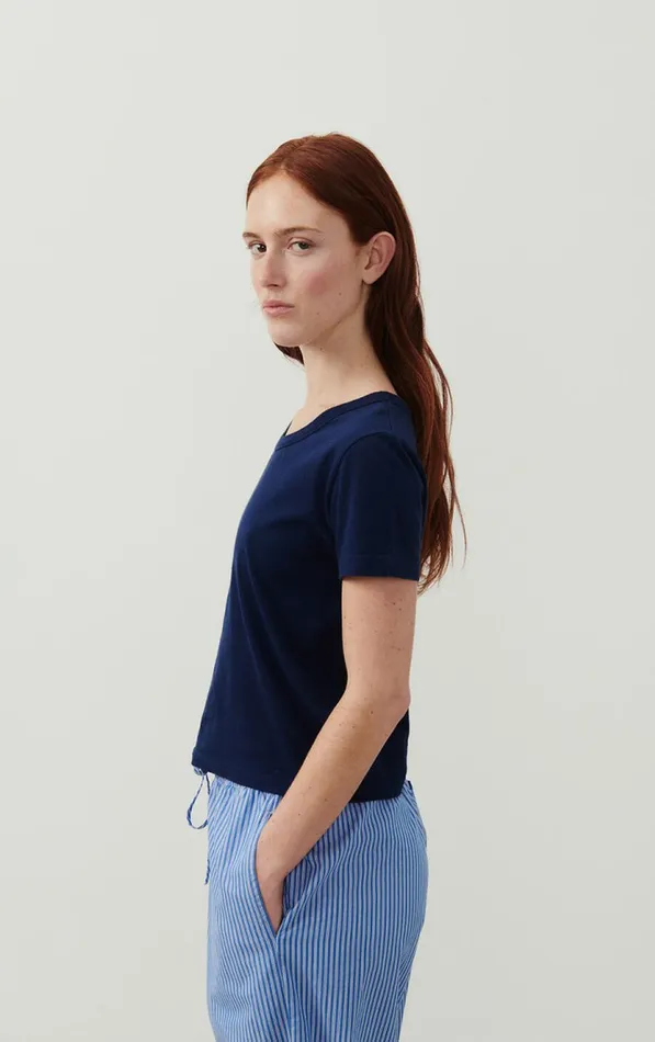 American Vintage Short Sleeve TShirts Women TShirt Gamipy Navy