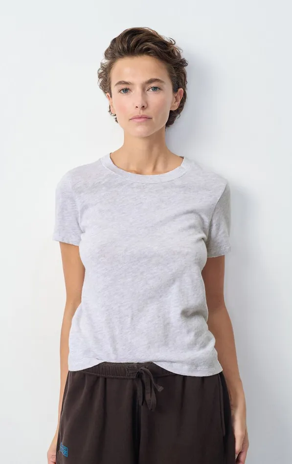 American Vintage Short Sleeve TShirts Women TShirt Sonoma Arctic Melange