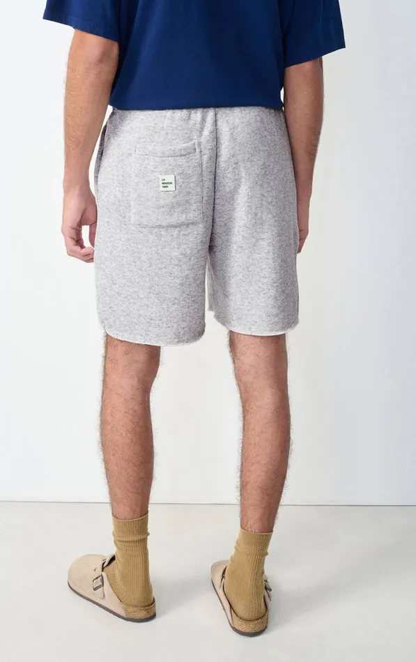 American Vintage Shorts Men Shorts Evona Melange Light Grey American Vintage Shorts Men Shorts Evona Melange Light Grey