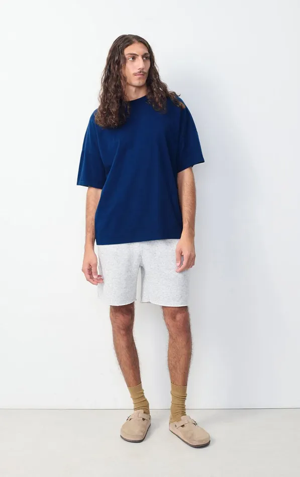 American Vintage Shorts Men Shorts Evona Melange Light Grey American Vintage Shorts Men Shorts Evona Melange Light Grey