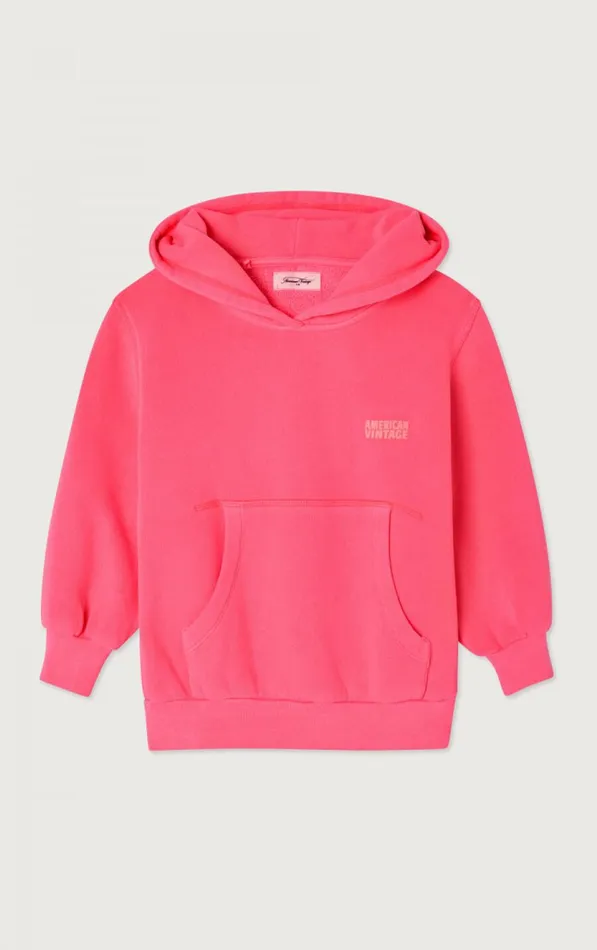 American Vintage Sweatshirts Kids Hoodie Izubird Fluorescent Hortensia