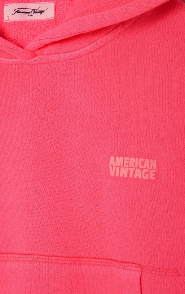 American Vintage Sweatshirts Kids Hoodie Izubird Fluorescent Hortensia