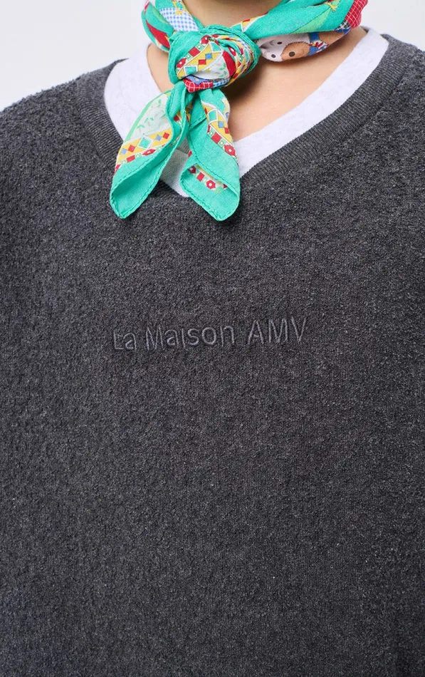 American Vintage Sweatshirts Kids Sweatshirt Bobypark Melange Charcoal