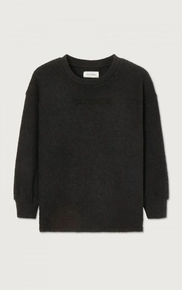 American Vintage Sweatshirts Kids Sweatshirt Bobypark Melange Charcoal