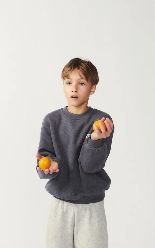 American Vintage Sweatshirts Kids Sweatshirt Doven Overdyed Carbon
