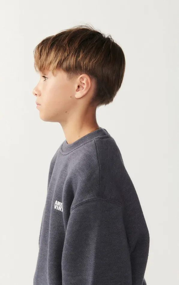 American Vintage Sweatshirts Kids Sweatshirt Doven Overdyed Carbon
