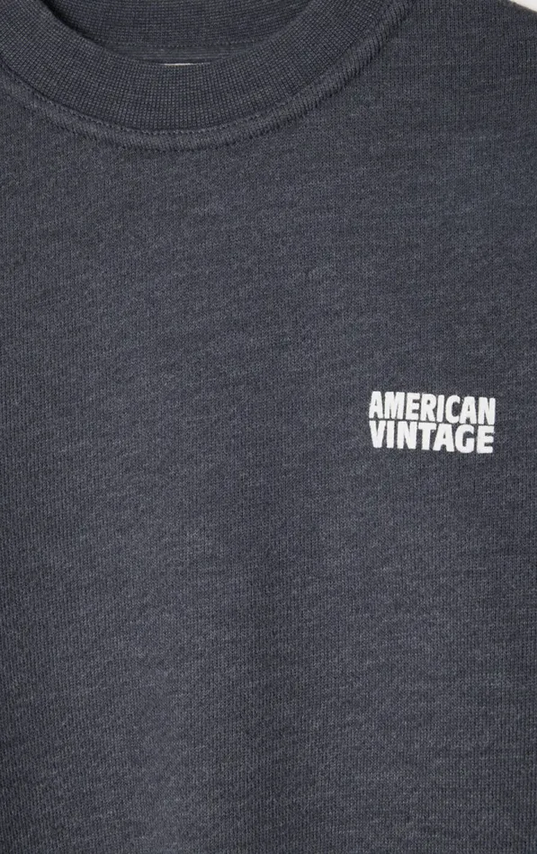American Vintage Sweatshirts Kids Sweatshirt Doven Overdyed Carbon