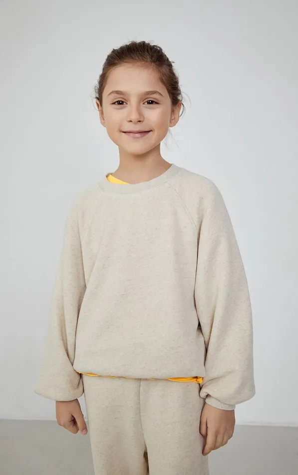 American Vintage Sweatshirts Kids Sweatshirt Itonay Melange Ecru