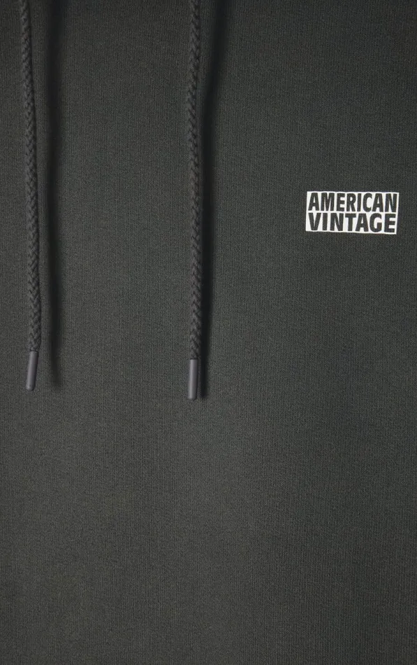 American Vintage Sweatshirts Men Hoodie Izubird Vintage Carbon