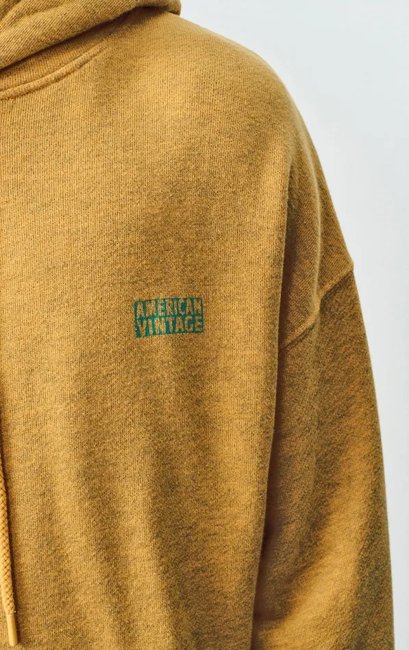 American Vintage Sweatshirts Men Sweatshirt Doven Overdyed Curry