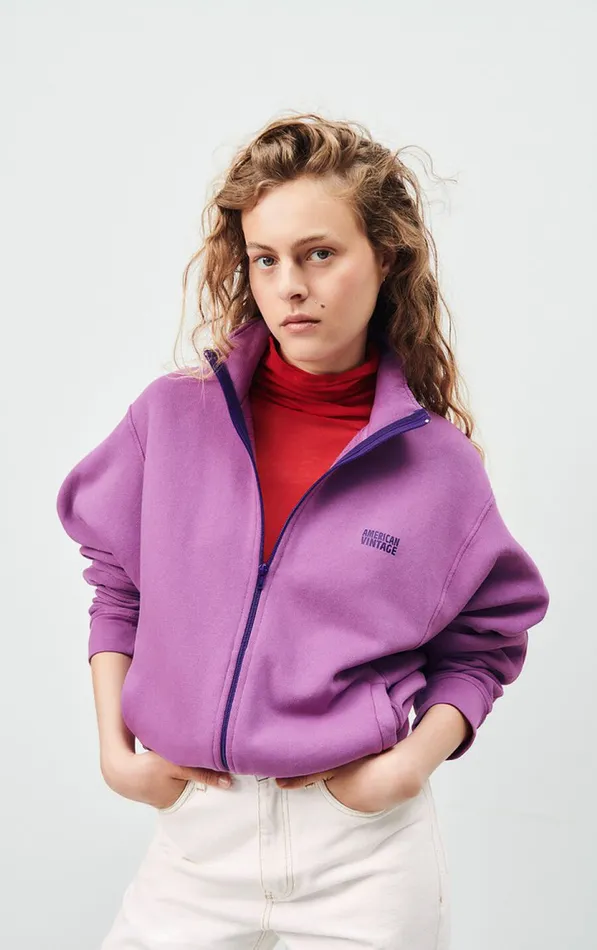 American Vintage Sweatshirts Women Sweatshirt Izubird Vintage Indian Pink