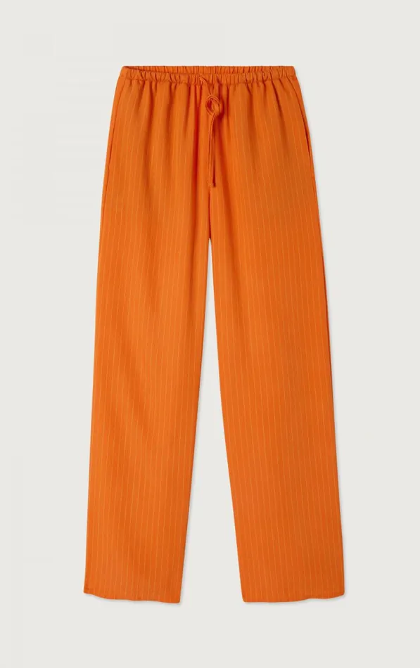 American Vintage Trousers Women Trousers Okyrow Striped Cinnamon American Vintage Trousers Women Trousers Okyrow Striped Cinnamon