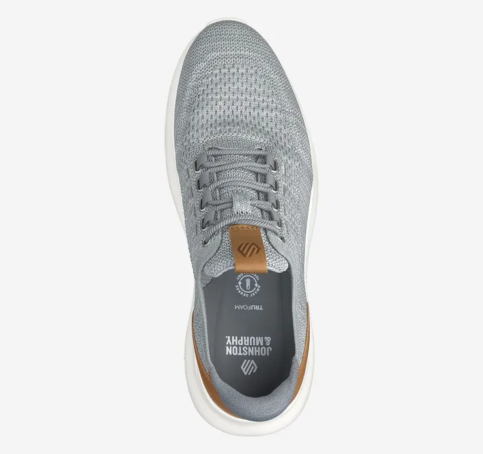 Amherst 20 Knit Plain Toe Gray Heathered Knit Shoes Johnston and Murphy Men