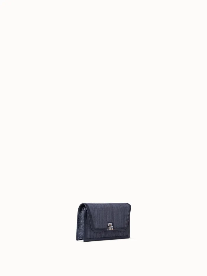 Anouk Clutch Bag In Horsehair Fabric Blackgraphite Women Akris Clutches