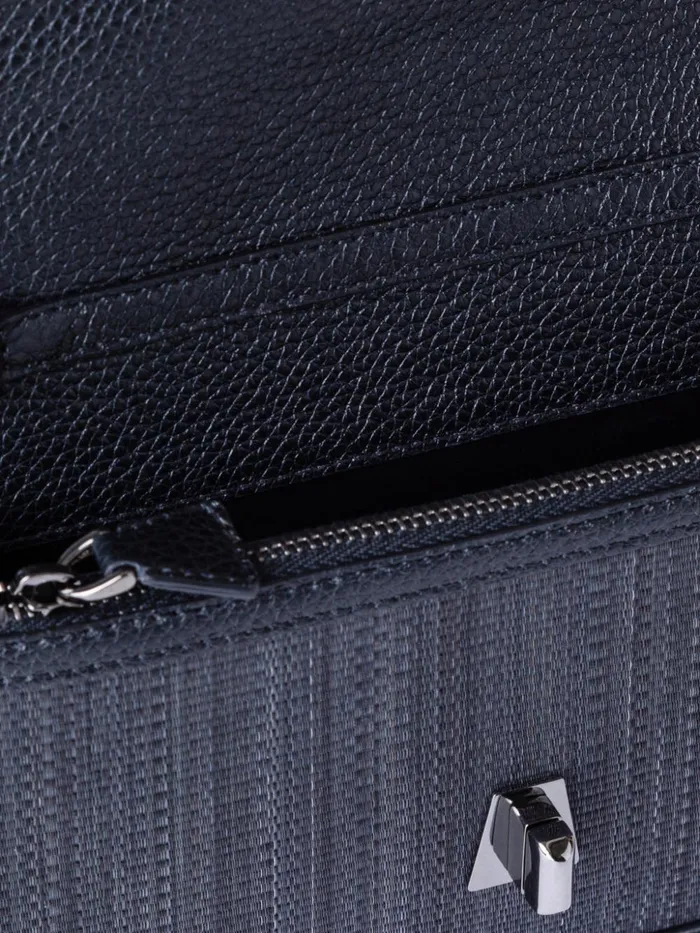 Anouk Clutch Bag In Horsehair Fabric Blackgraphite Women Akris Clutches