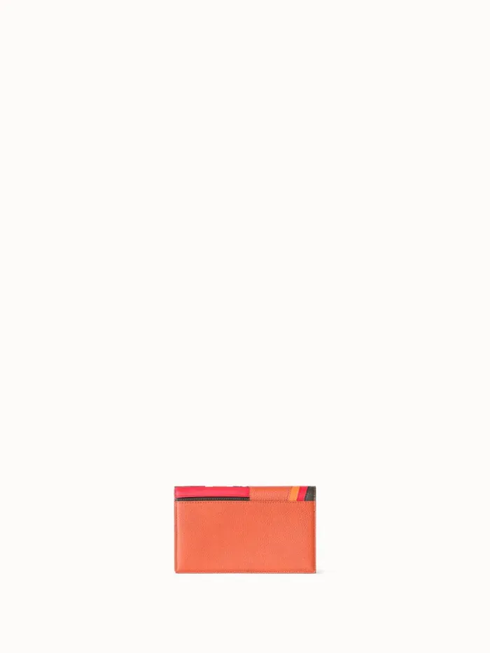 Anouk Clutch Bag In Zig Zag Trapezoid Leather Patchwork Multicolor Women Akris Crossbody Bags