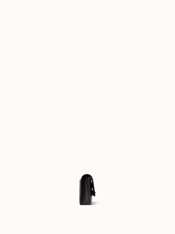 Anouk Envelope Bag In Leather Stripes Blackcordage Women Akris Crossbody Bags