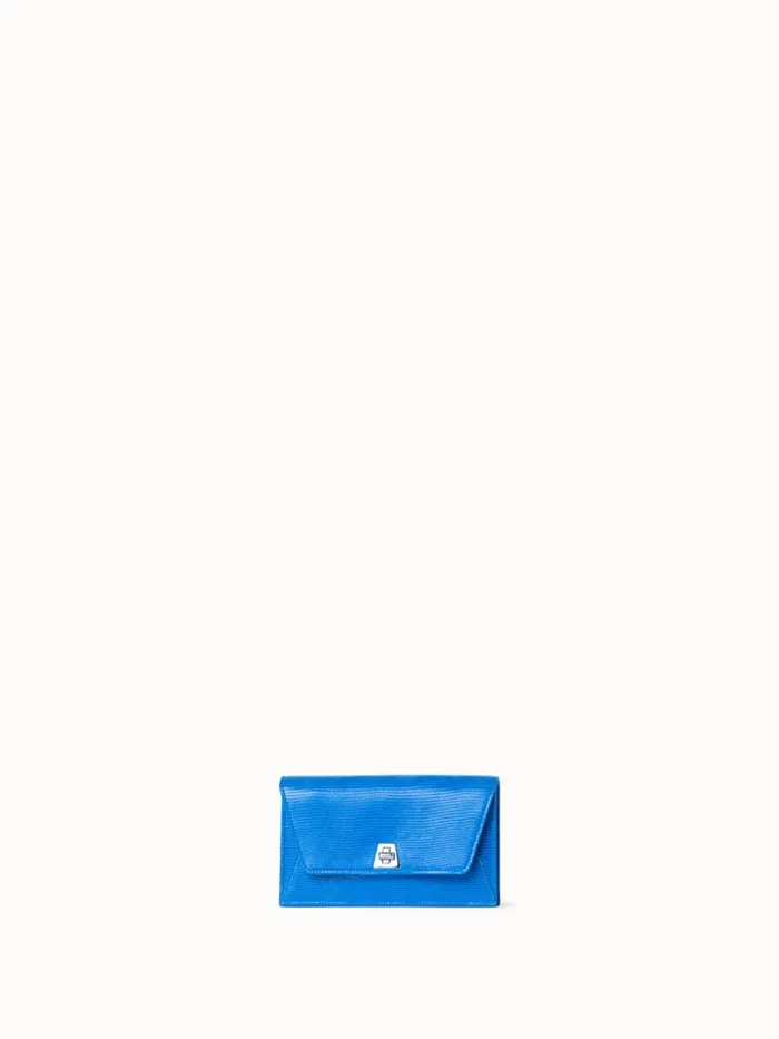 Anouk Envelope Bag With Shiny Lizard Finish Regatta Women Akris Clutches