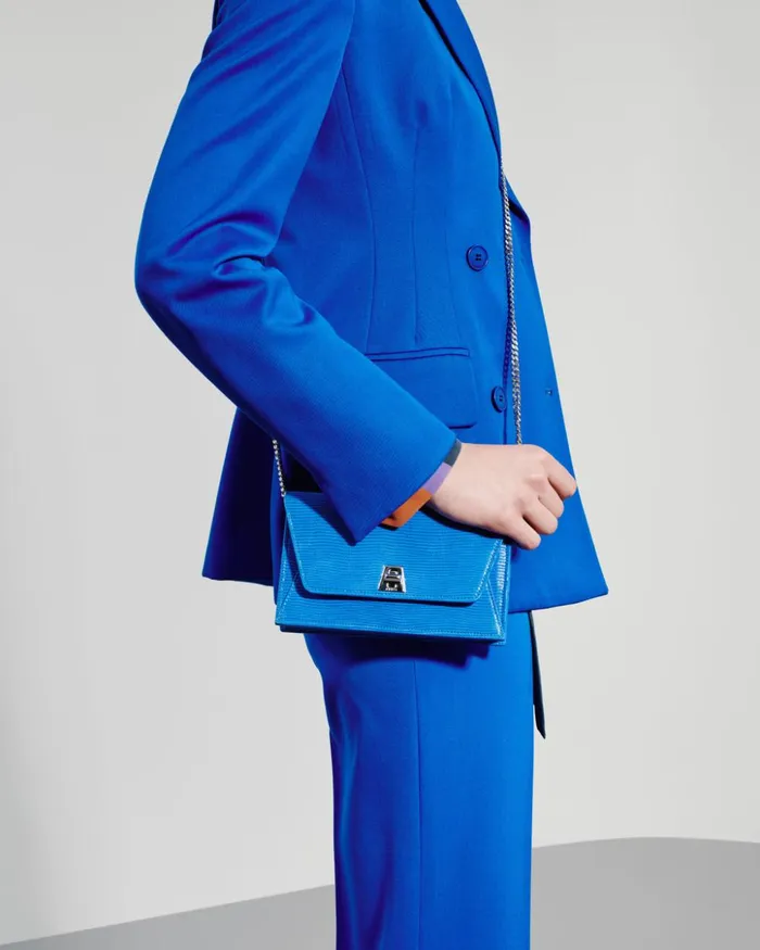 Anouk Envelope Bag With Shiny Lizard Finish Regatta Women Akris Clutches