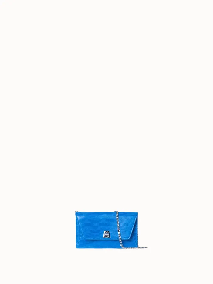 Anouk Envelope Bag With Shiny Lizard Finish Regatta Women Akris Clutches