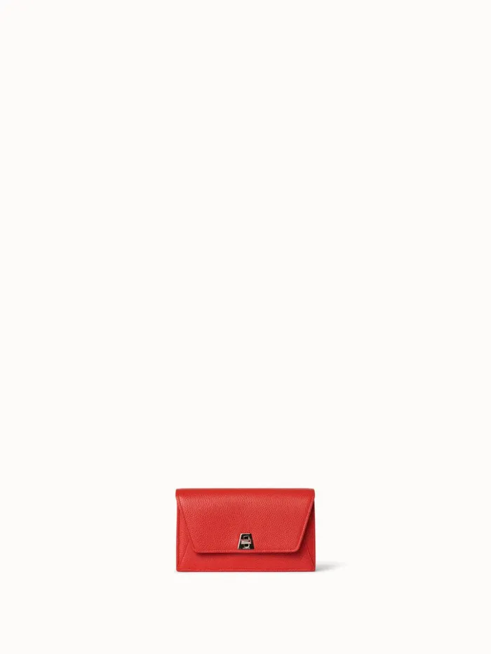 Anouk Envelope In Cervocalf Leather Scarlet Women Akris Crossbody Bags