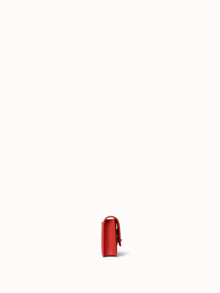 Anouk Envelope In Cervocalf Leather Scarlet Women Akris Crossbody Bags